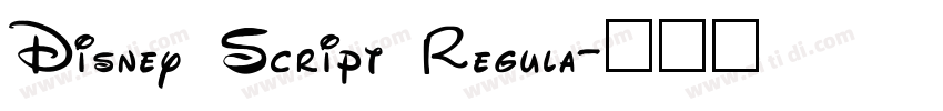 Disney Script Regula字体转换